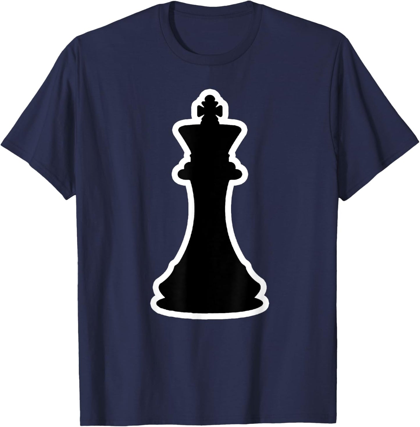 Chess Costumes Black King Silhouette Costume T-Shirt - T-Shirt | Navy