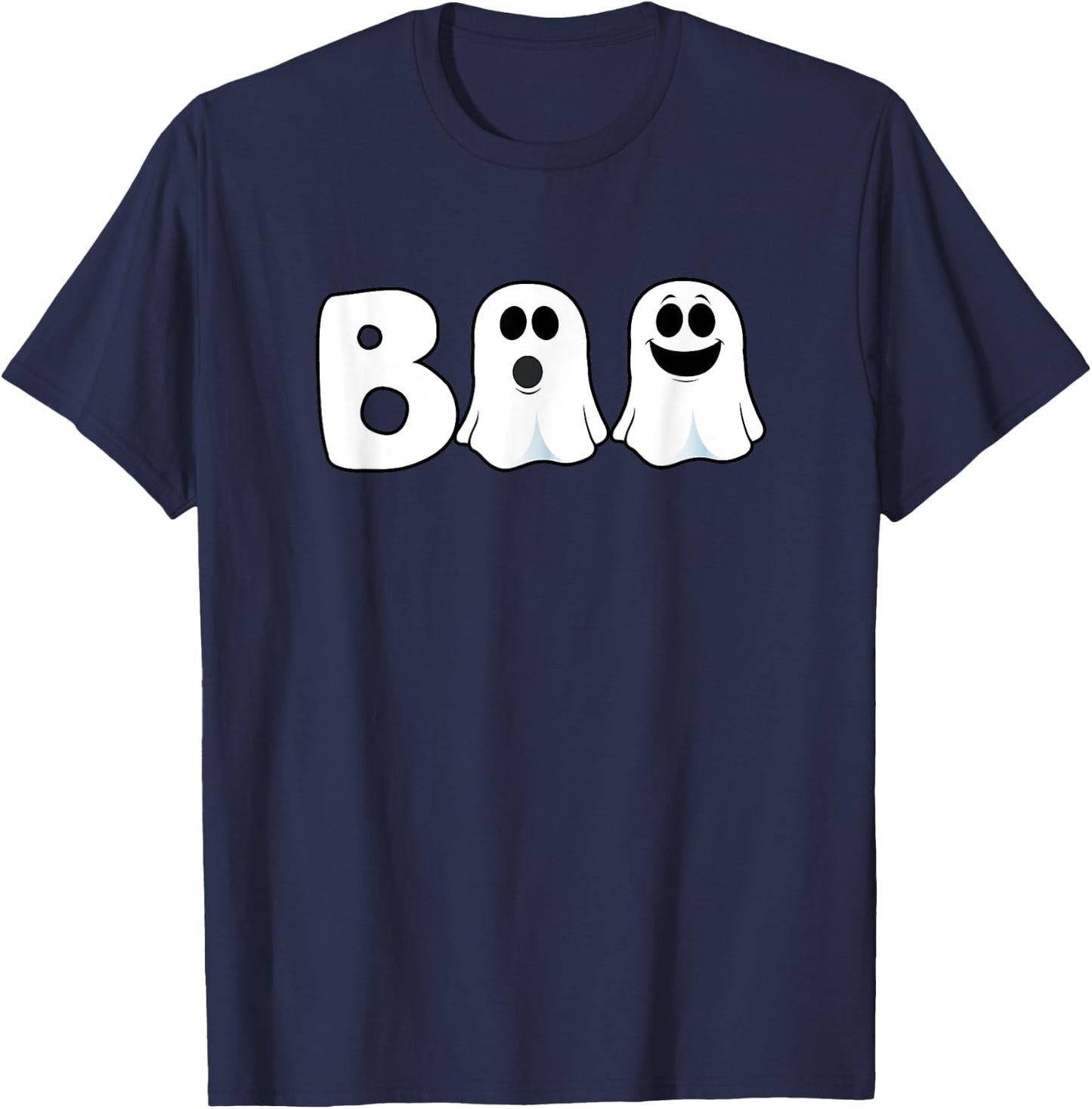 Halloween Boo Ghosts Trick Treat T-Shirt - T-Shirt | Navy