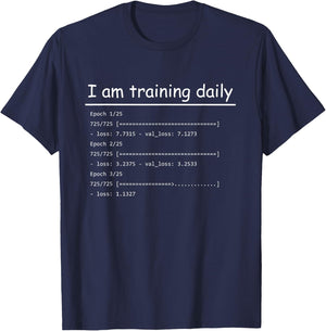 Training Daily - Data Science, Machine Learning, AI T-Shirt - T-Shirt | Navy