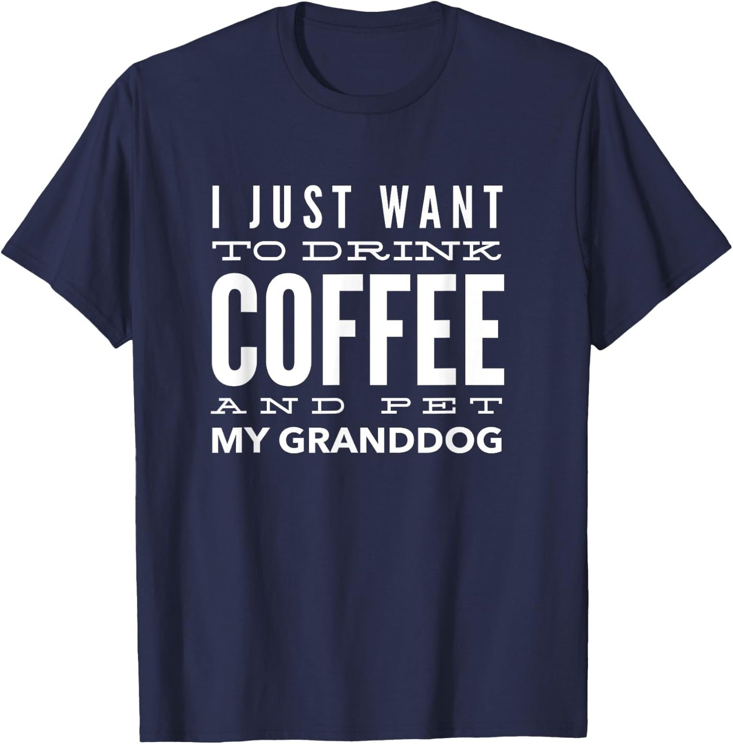 I Love My Granddog Drink Coffee Women T-Shirt - T-Shirt | Navy