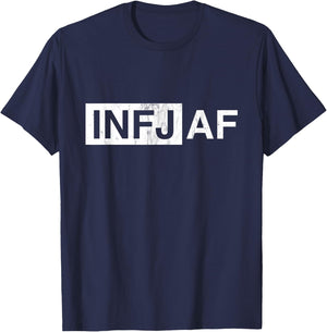 Funny Introvert INFJ AF Sarcastic Personality Humor T-Shirt - T-Shirt | Navy