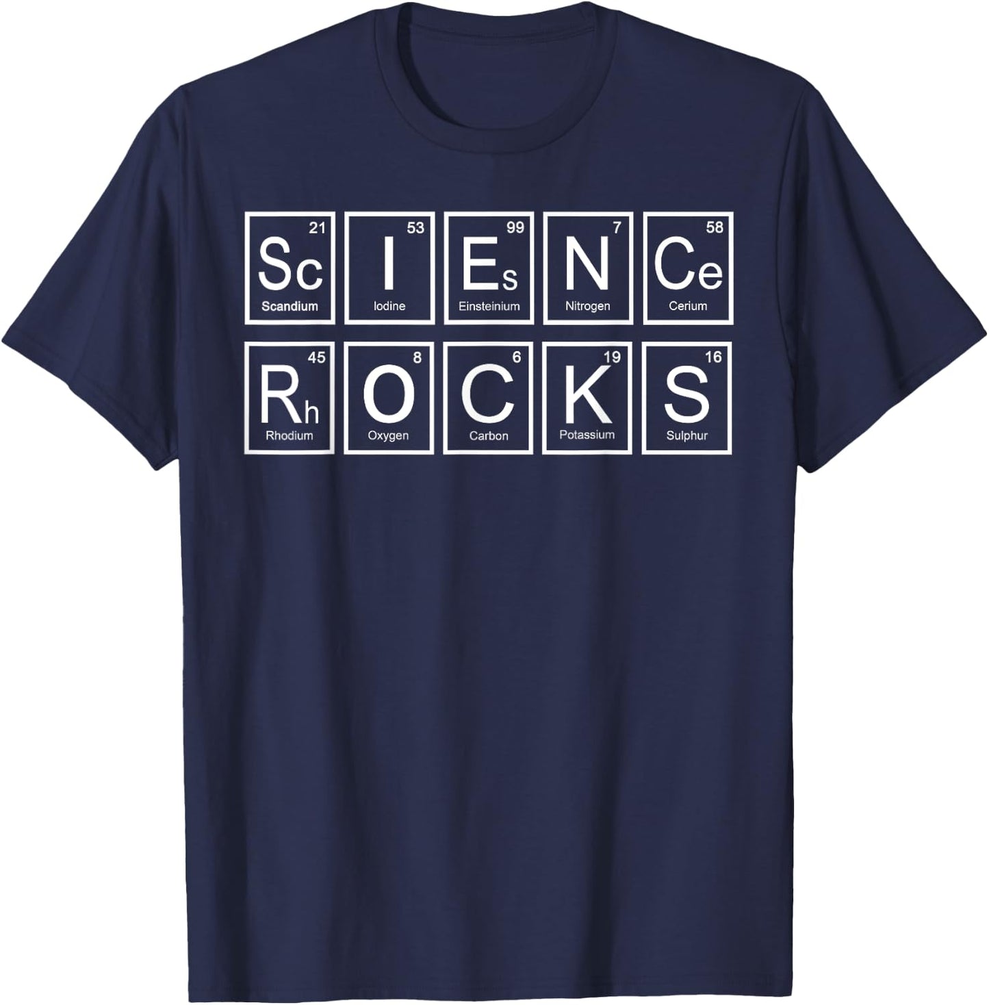 Periodic Table Chemistry Science Teacher Gifts Funny Science T-Shirt - T-Shirt | Navy