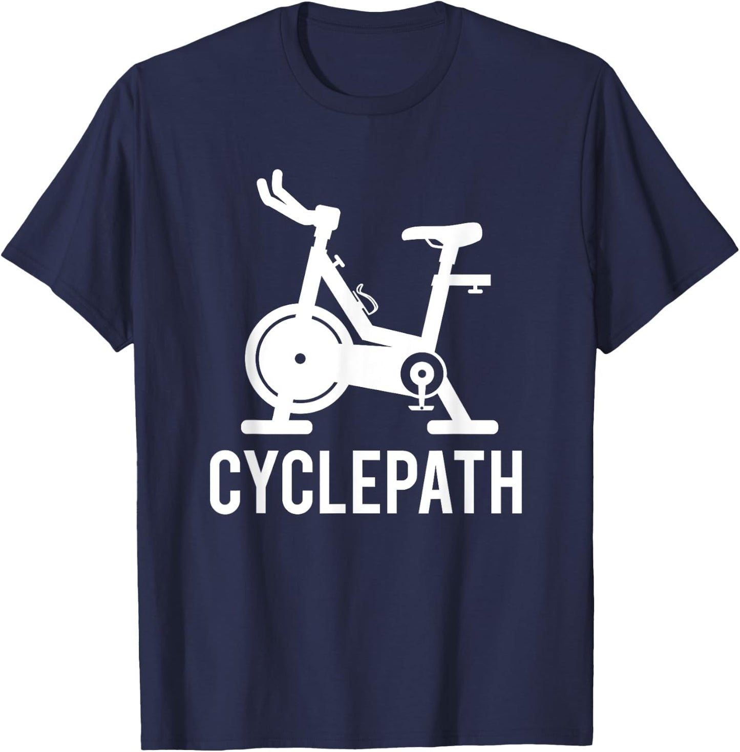 Cyclepath Love Spin Funny Workout Pun Gym Spinning Class T-Shirt - T-Shirt | Navy