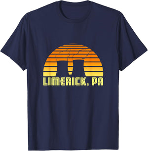 Retro Limerick Pennsylvania T-Shirt - T-Shirt | Navy