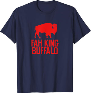 Fah King Buffalo Funny Retro Buffalo NY T-Shirt - T-Shirt | Navy