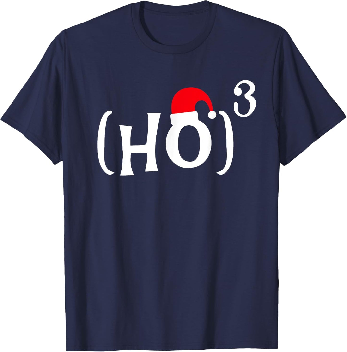 Funny Ho Cubed Christmas Math T-Shirt - T-Shirt | Navy