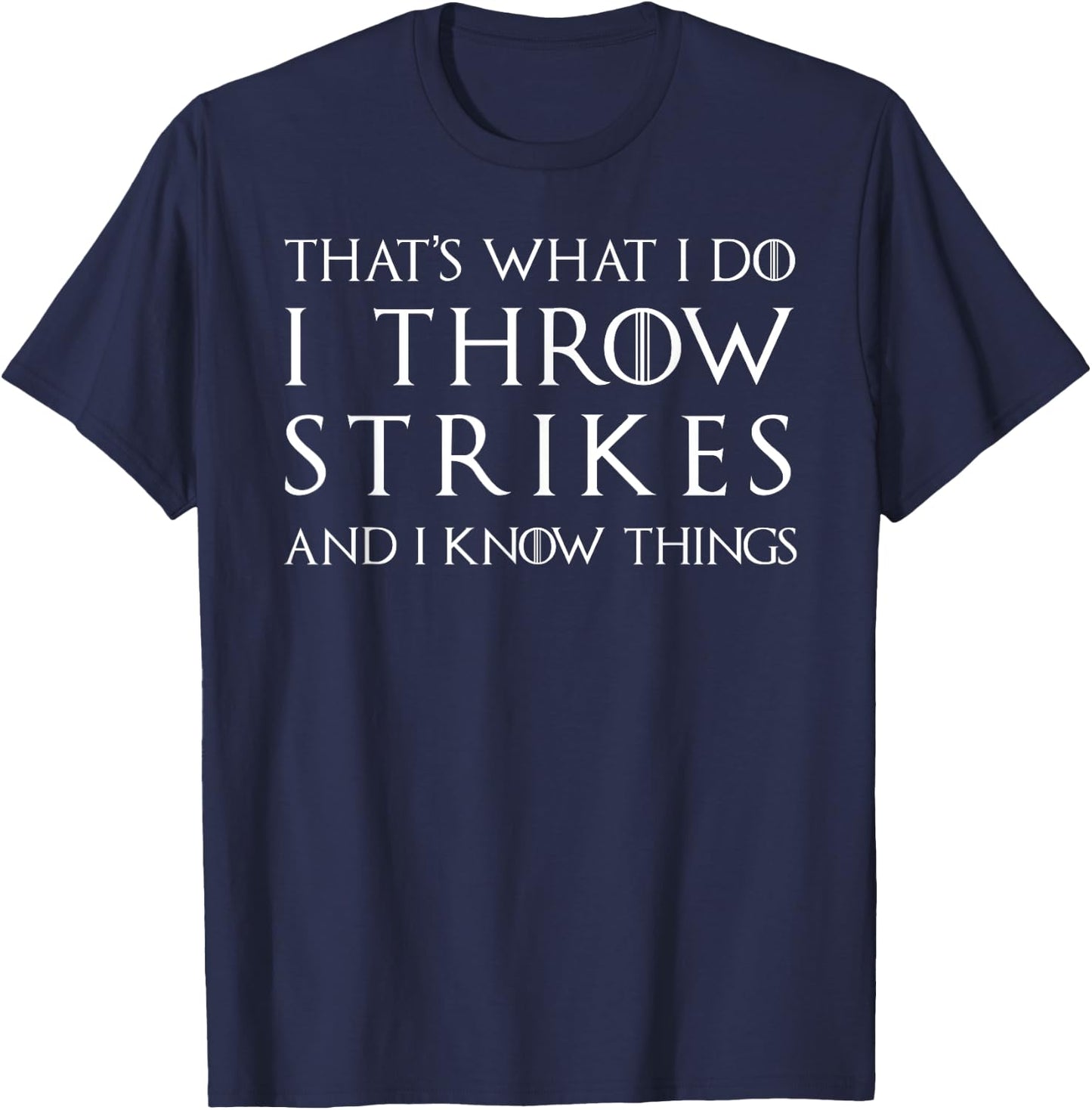 Game of Throws Funny Baseball Pitching & Batting T-Shirt - T-Shirt | Navy