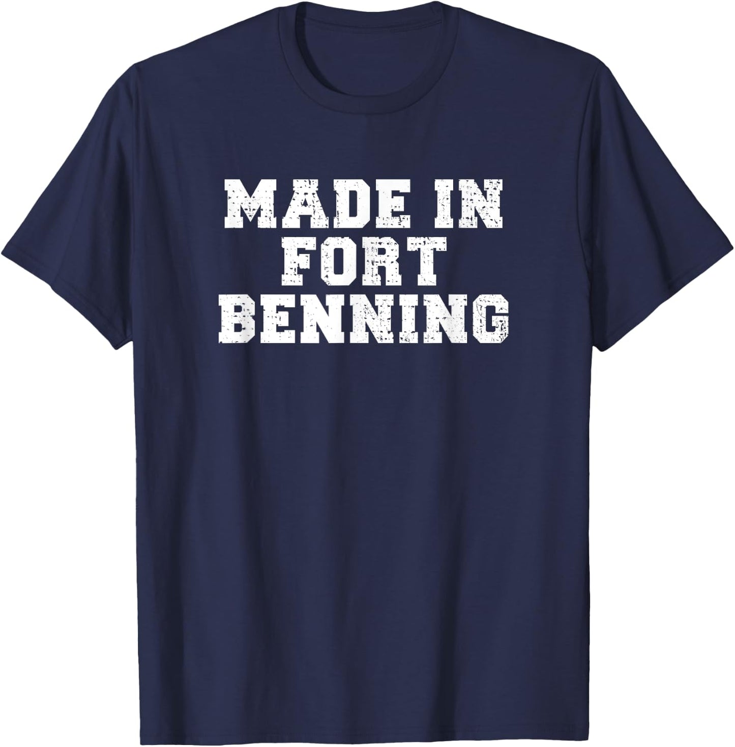 Made In Fort Benning Basic Training Recruit Boot Camp Grad T-Shirt - T-Shirt | Navy