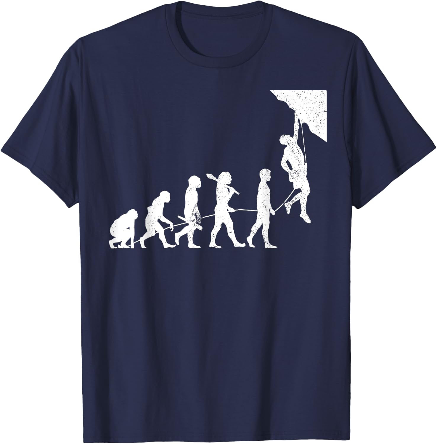 Rock Climbing Solo Climber Bouldering Free T-Shirt - T-Shirt | Navy