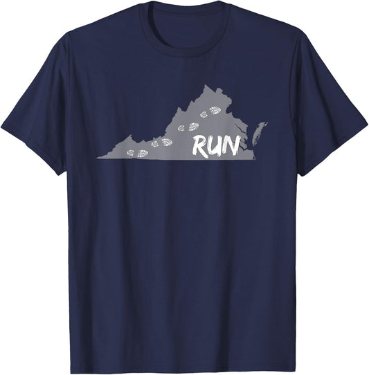 Running Shirts - Run Virginia Runners Shirt T-Shirt - T-Shirt | Navy