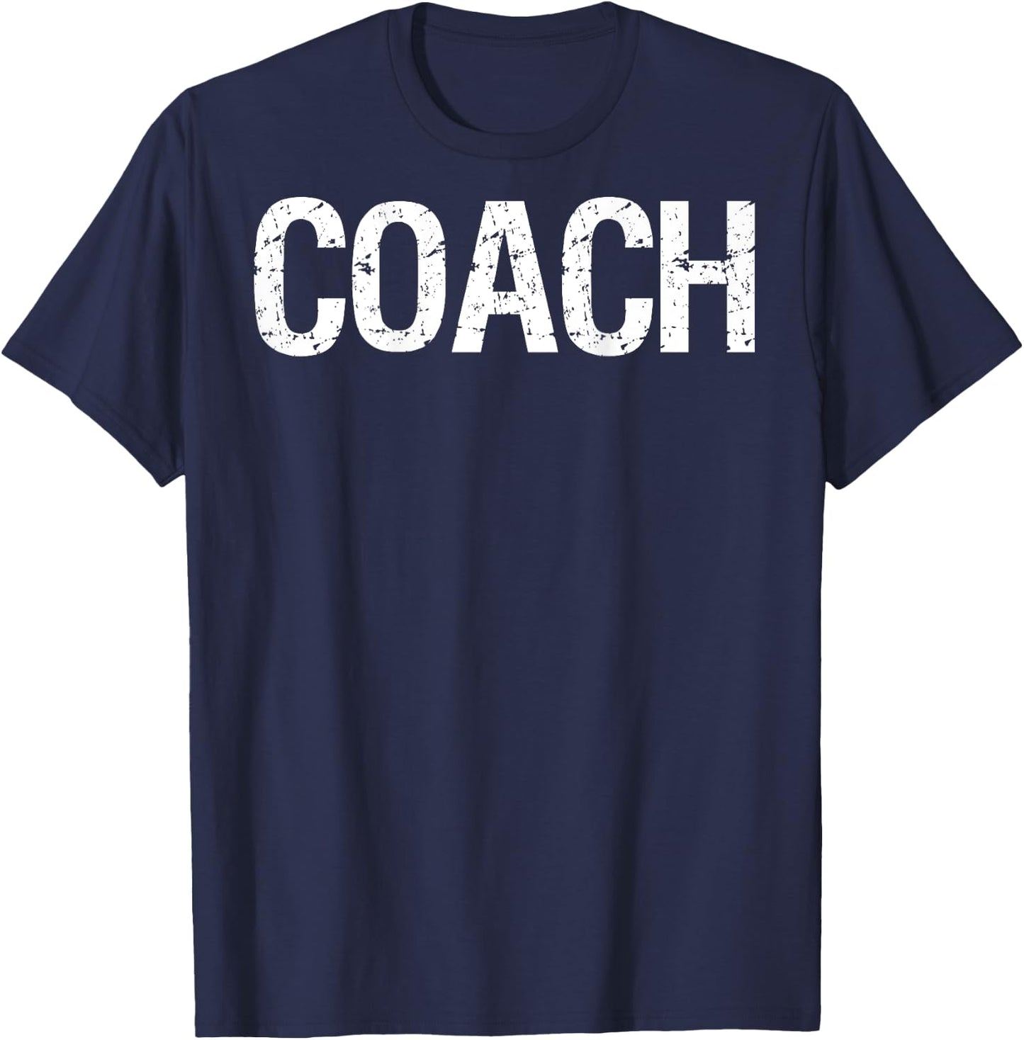 Coach on Back for Coaches Soccer Baseball Football T-Shirt - T-Shirt | Navy