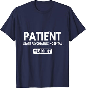 State Psychiatric Hospital Patient Halloween Costume Uniform T-Shirt - T-Shirt | Navy