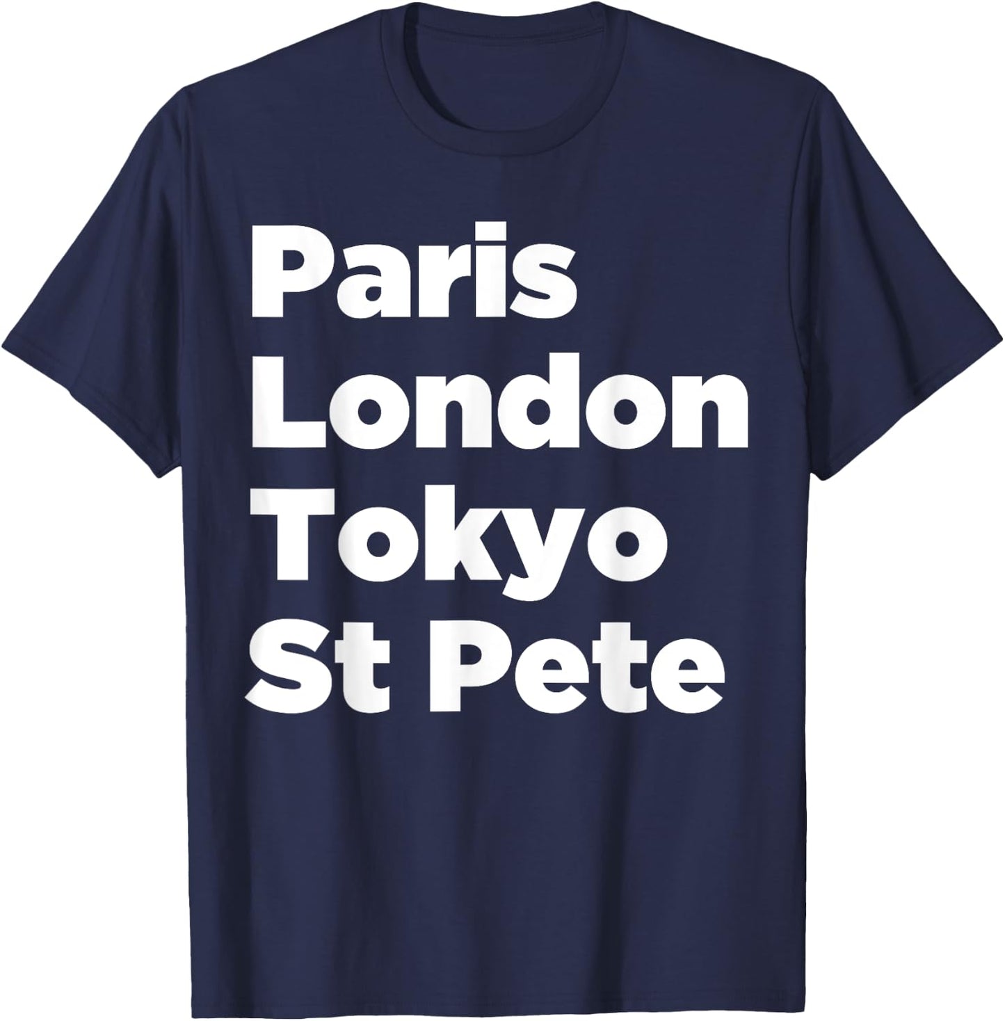 Paris London Tokyo St Pete - Women Youth T-Shirt - T-Shirt | Navy