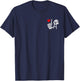 I Love Los Angeles with Skeleton LA Sign T-Shirt - T-Shirt | Navy