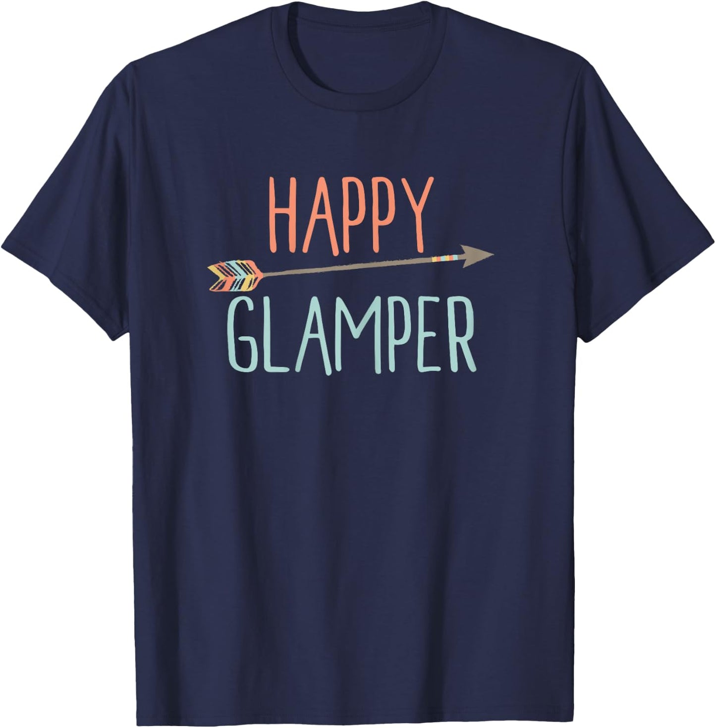 Arrow Happy Glamper Glamping T-Shirt - T-Shirt | Navy