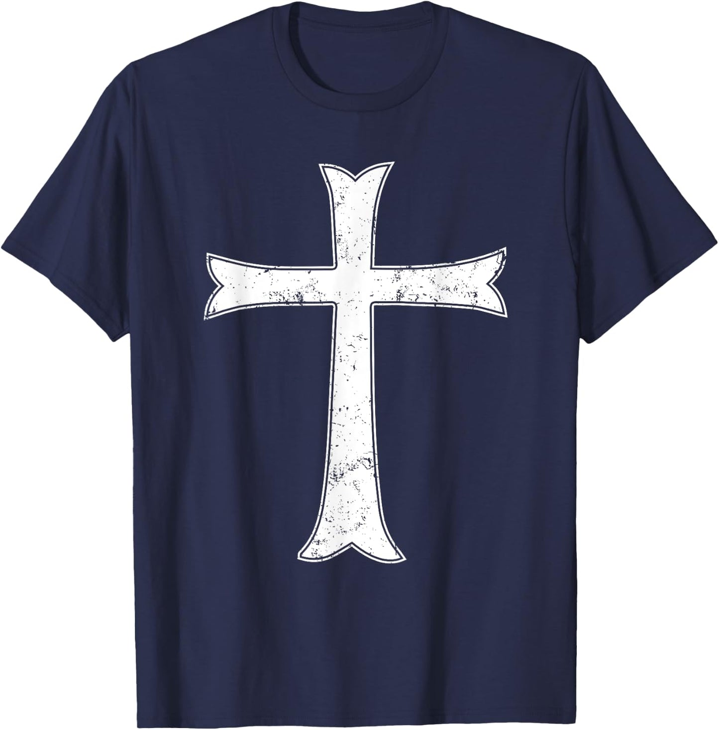 Templar cross crusader knight warrior of Christ history T-Shirt - T-Shirt | Navy