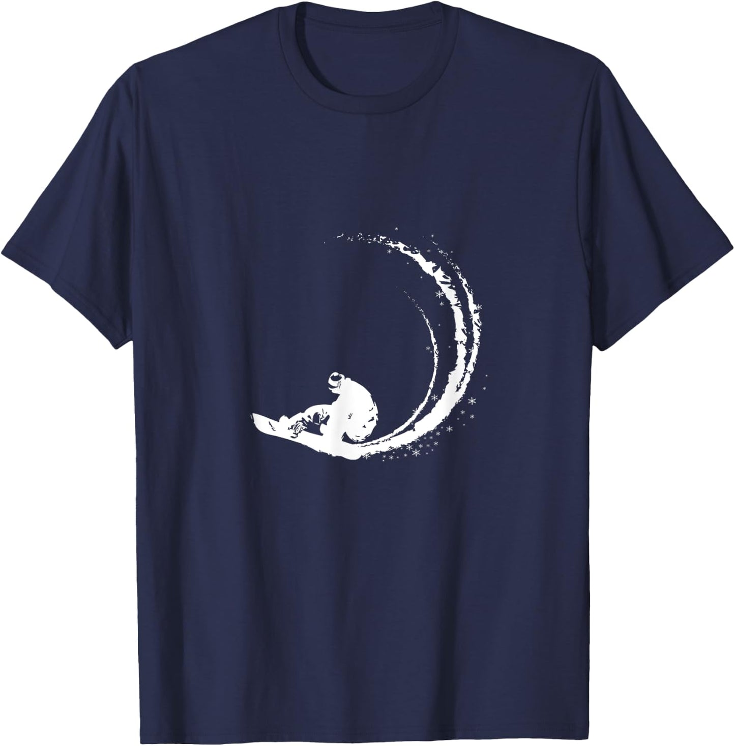 Ride Snow Snowboarder Snowboard Ski Board | Man Woman Kids T-Shirt - T-Shirt | Navy