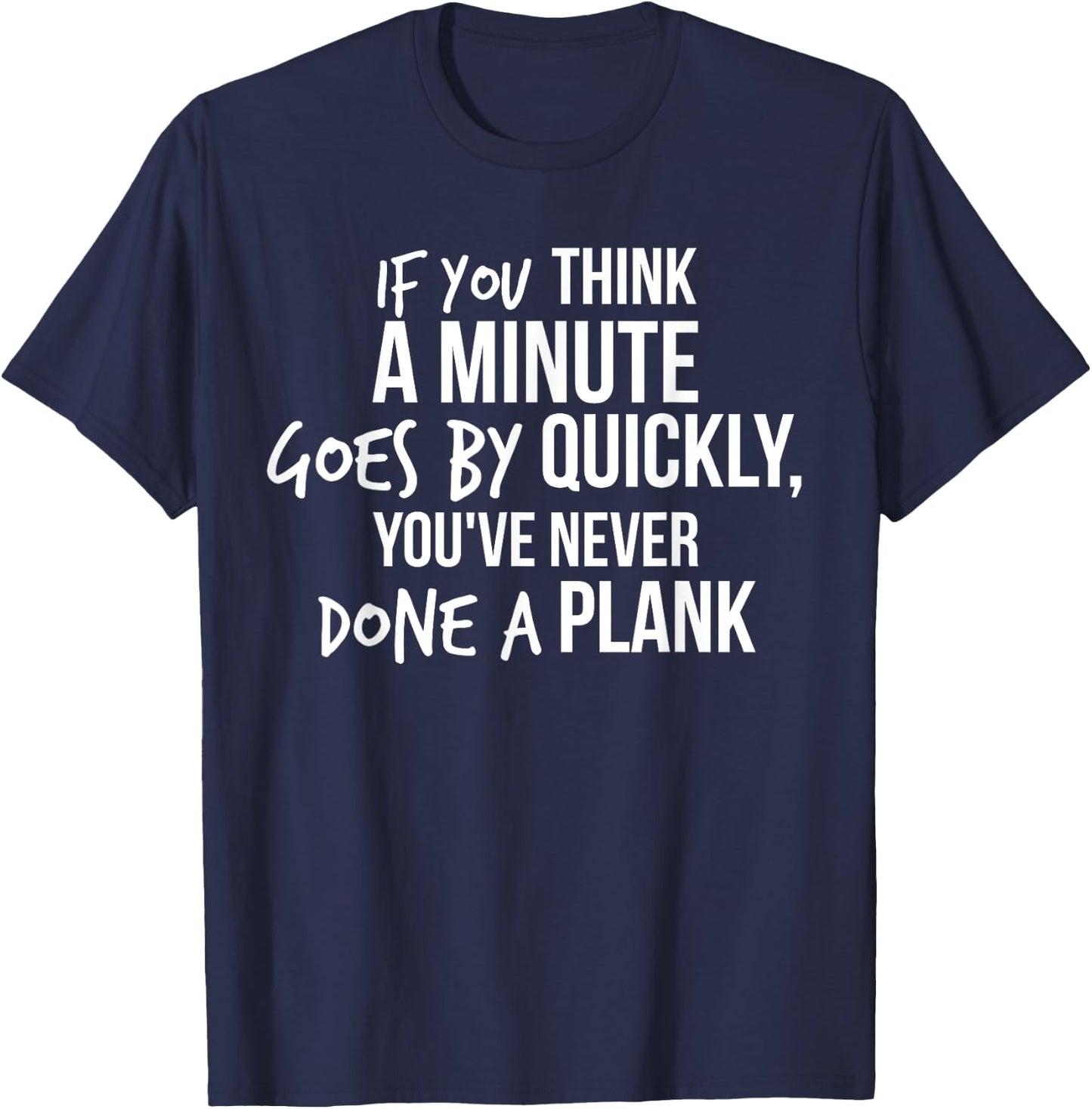 Funny Plank - Planking Core Workout T-Shirt - T-Shirt | Navy