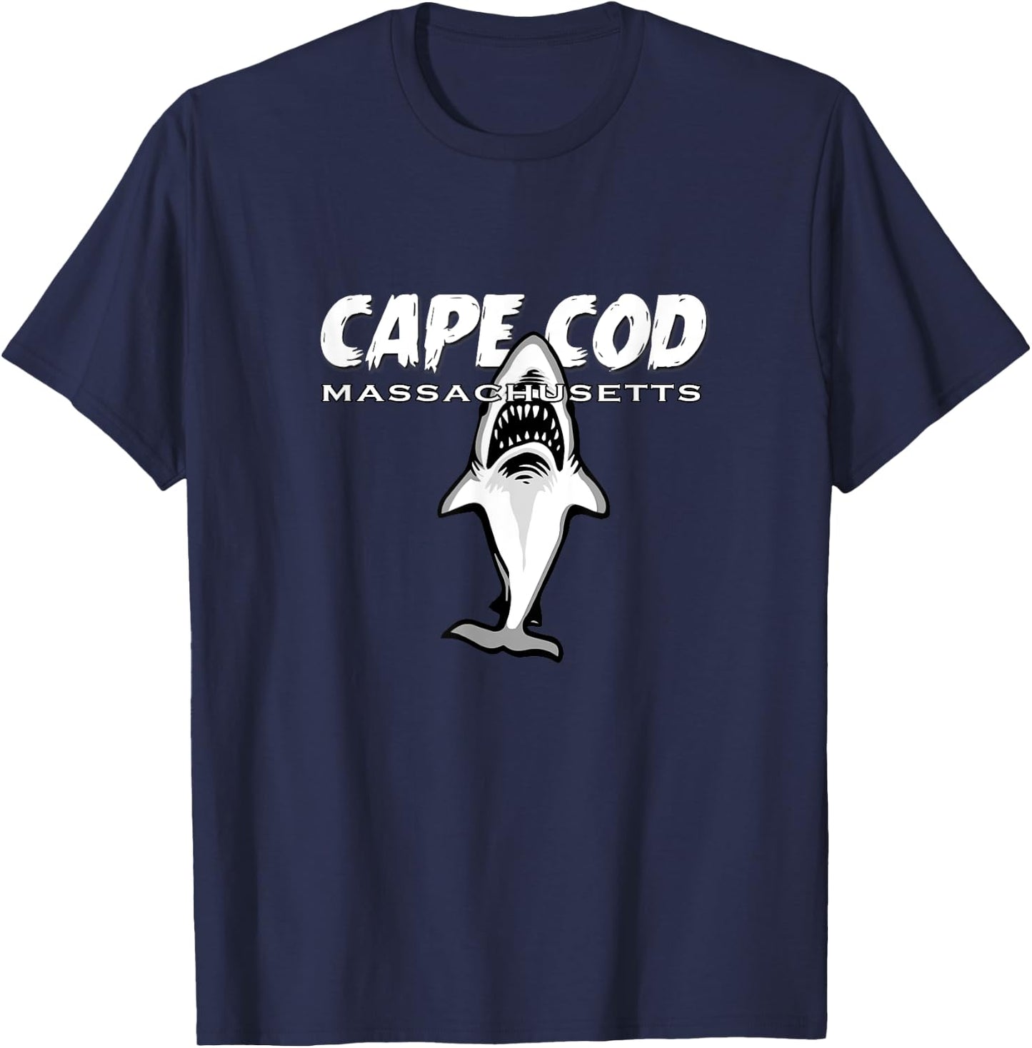 Cape Cod Massachusetts - Cape Cod Shark Shirt T-Shirt - T-Shirt | Navy