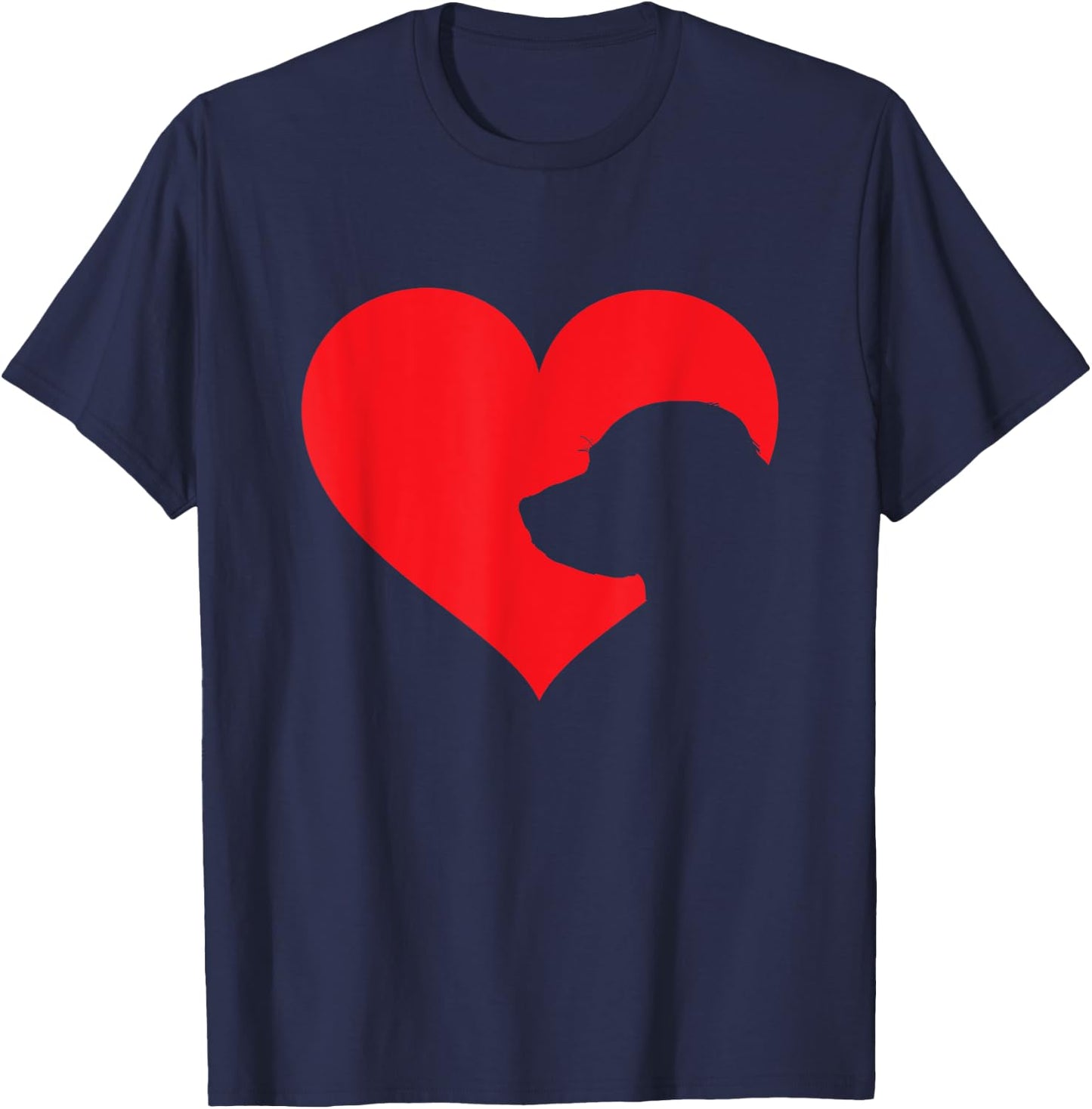 Labrador Love Heart Girls Who Love Labrador Dogs T-Shirt - T-Shirt | Navy