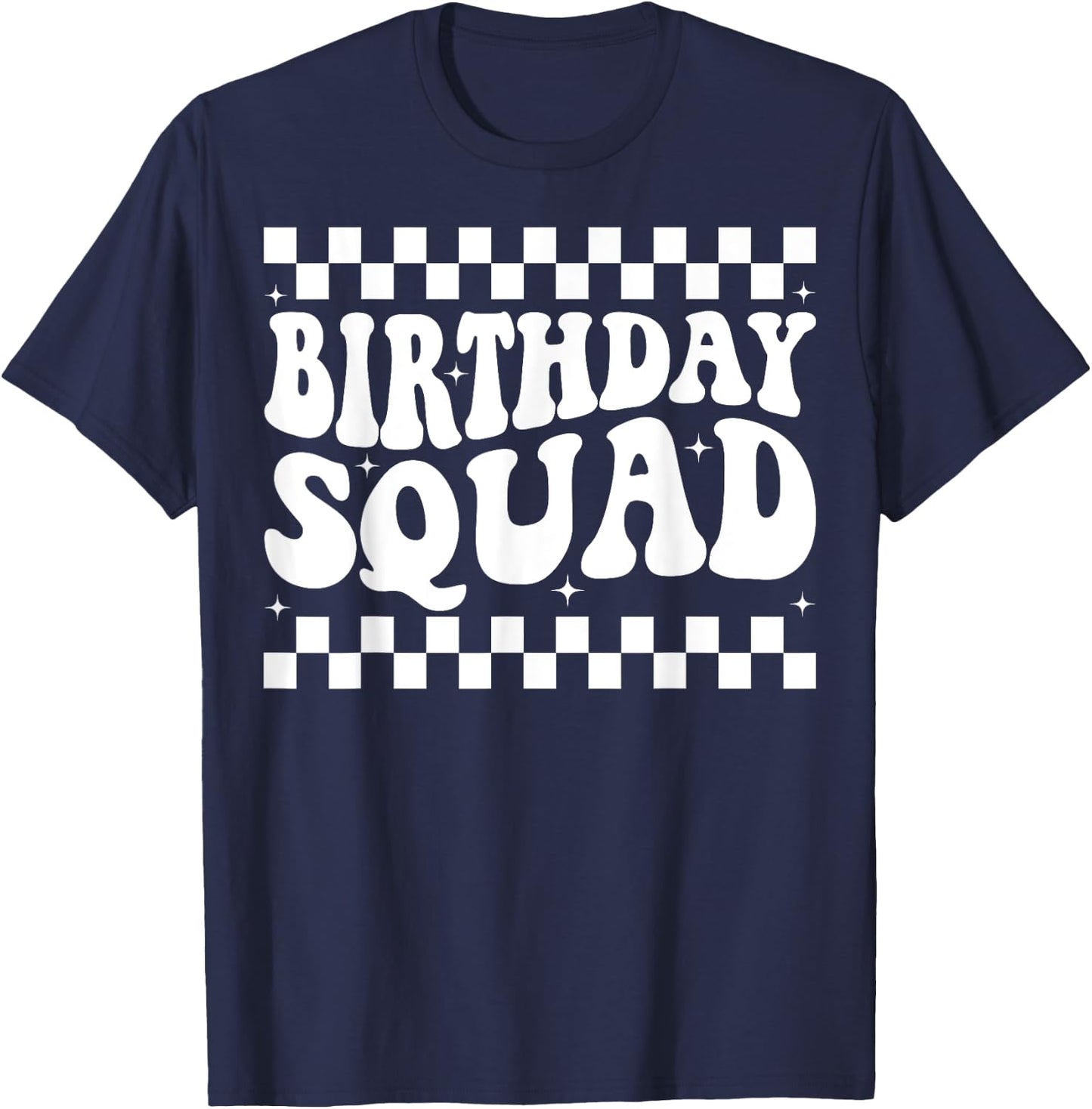Birthday Squad Groovy Matching Family Birthday Squad T-Shirt - T-Shirt | Navy