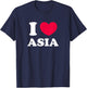 I Love Asia T-Shirt - T-Shirt | Navy