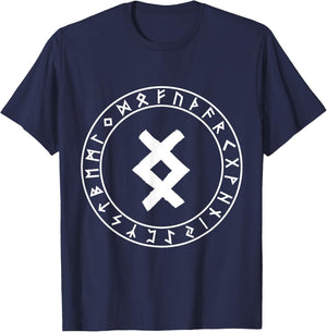 Inguz Rune Viking Rune Norse Pagan Wicca Witchcraft T-Shirt - T-Shirt | Navy