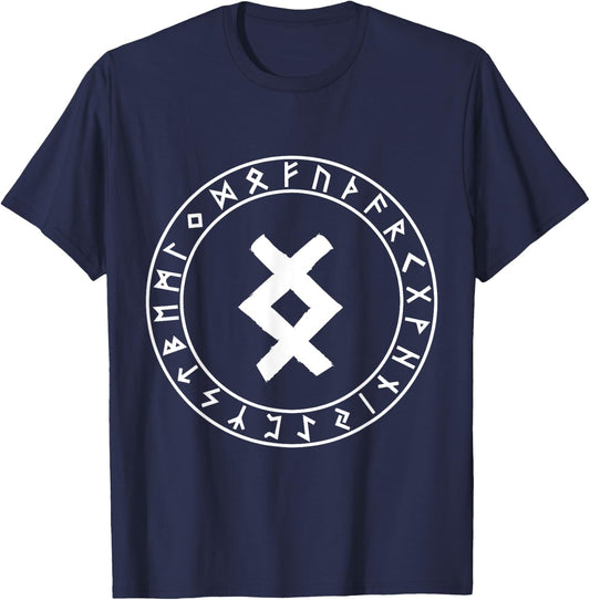 Inguz Rune Viking Rune Norse Pagan Wicca Witchcraft T-Shirt - T-Shirt | Navy