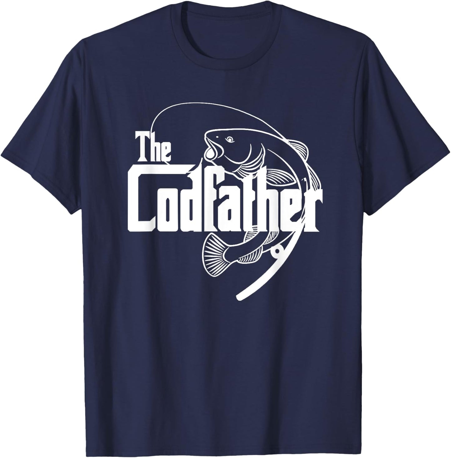 Codfather Cod Fishing Fisherman Angler Novelty Humor T-Shirt - T-Shirt | Navy