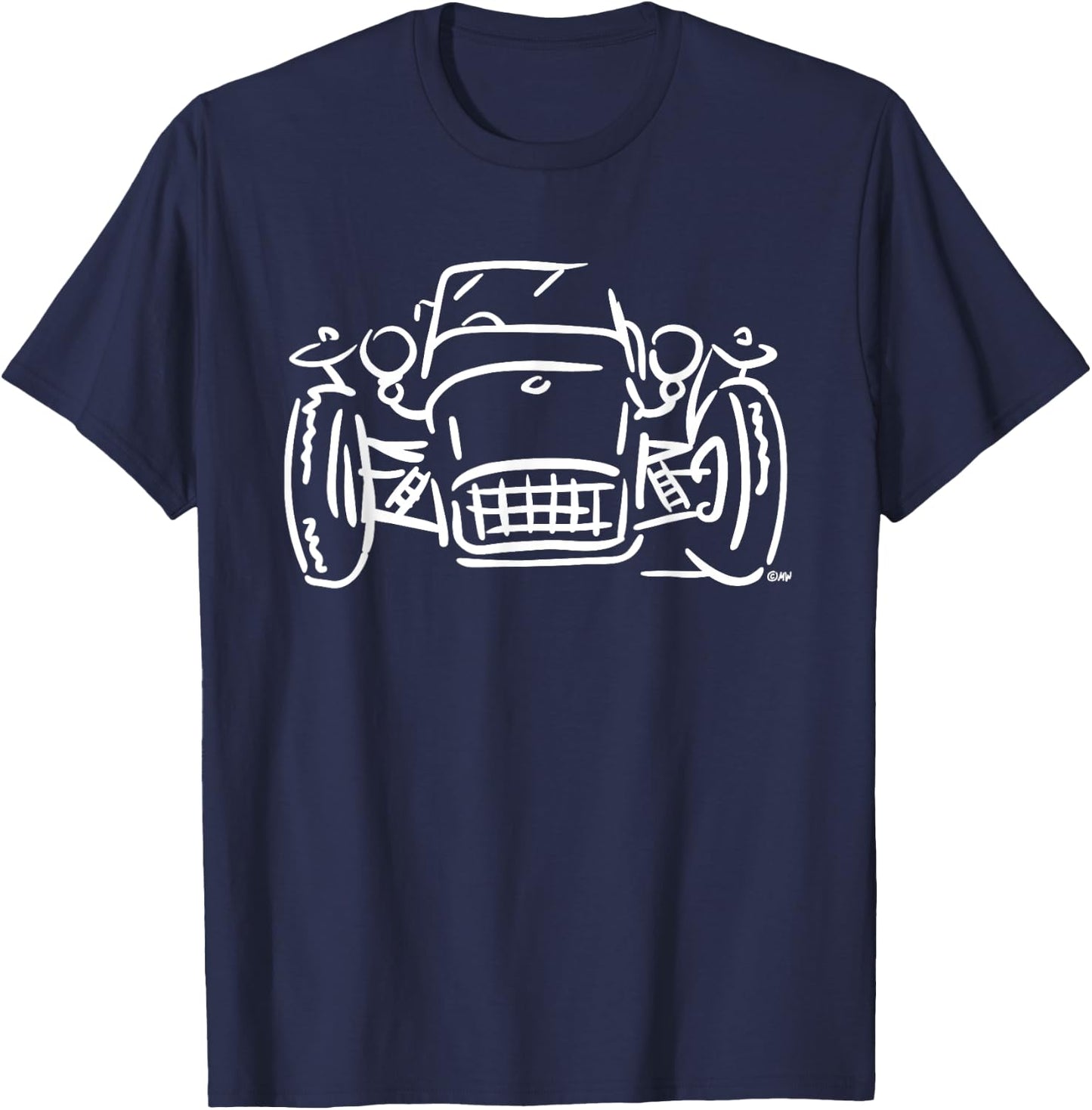 Super 7 Seven Caterham Racing Classic British Sportscar T-Shirt - T-Shirt | Navy