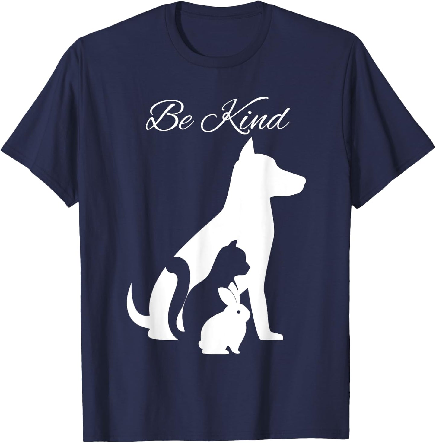 BE KIND TO ANIMALS SPREAD KINDNESS MATTERS NOT CRUELTY shirt T-Shirt - T-Shirt | Navy