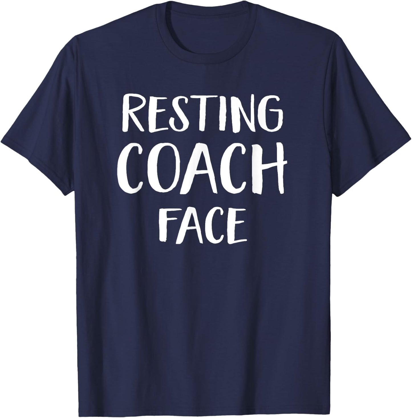 Funny Resting Coach Face Sports Coach Team Manager T-Shirt - T-Shirt | Navy