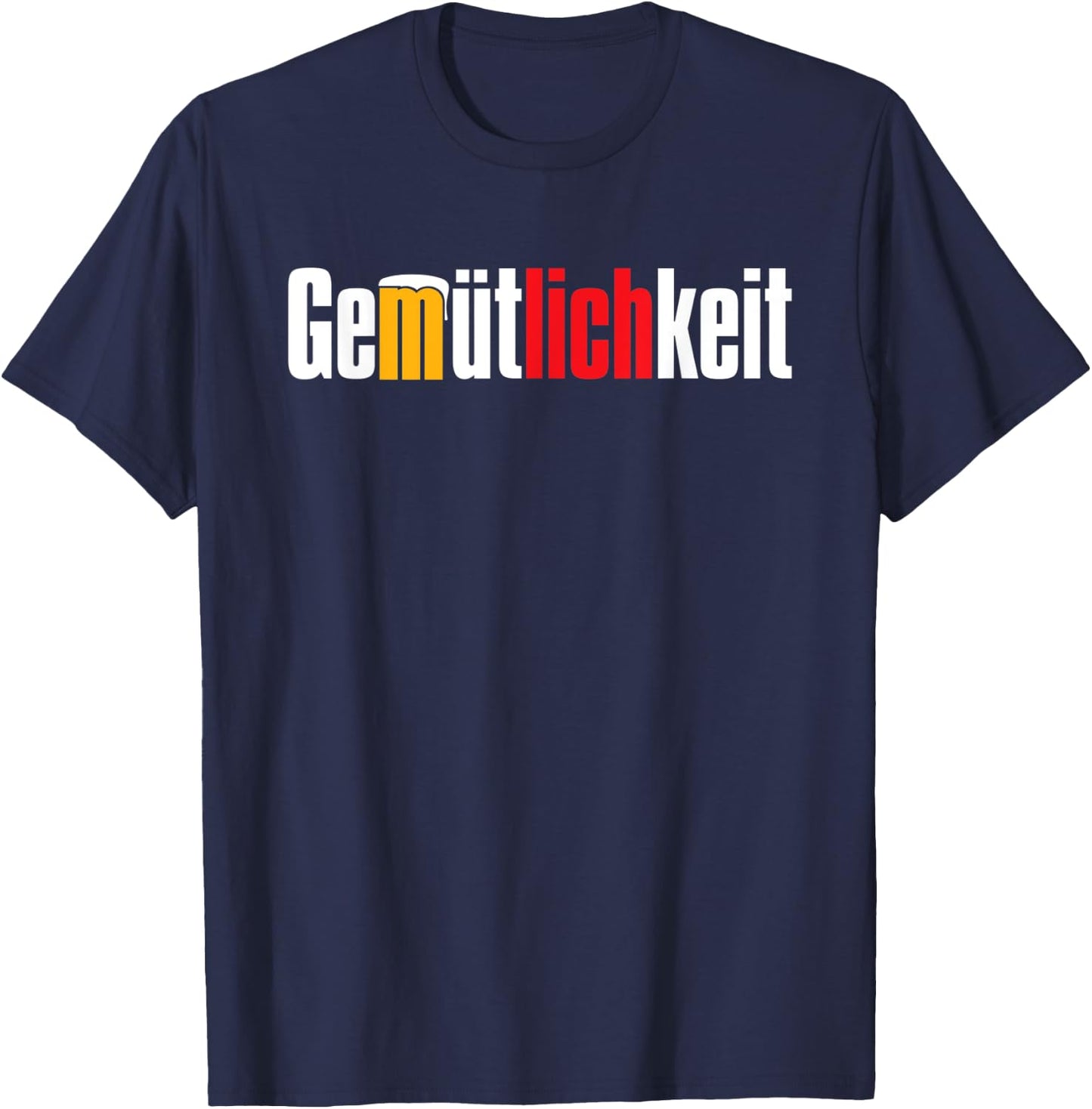 Gemütlichkeit Beer Friendly T-Shirt - T-Shirt | Navy