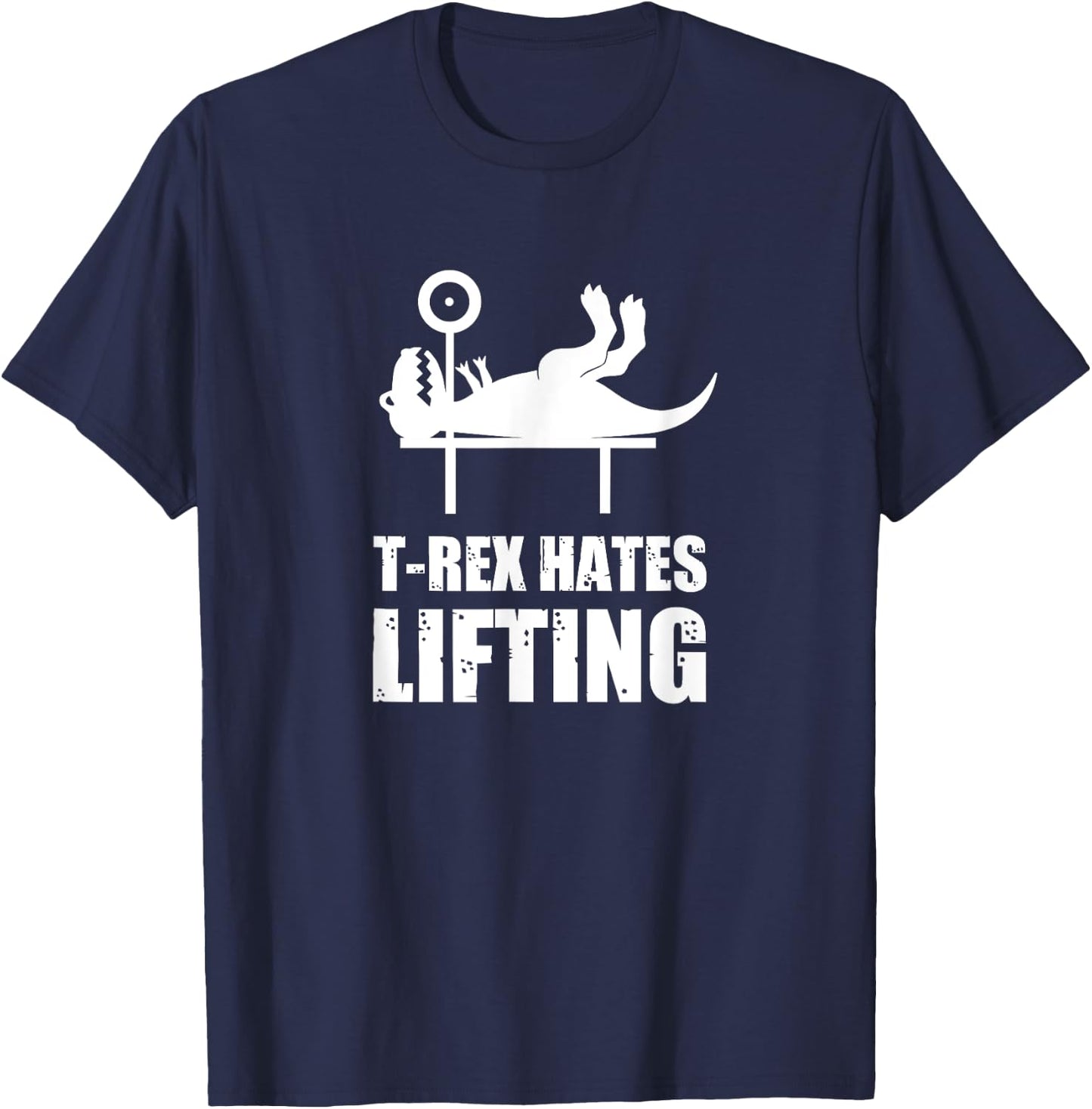 T-Rex hates lifting gym workout T-Shirt - T-Shirt | Navy