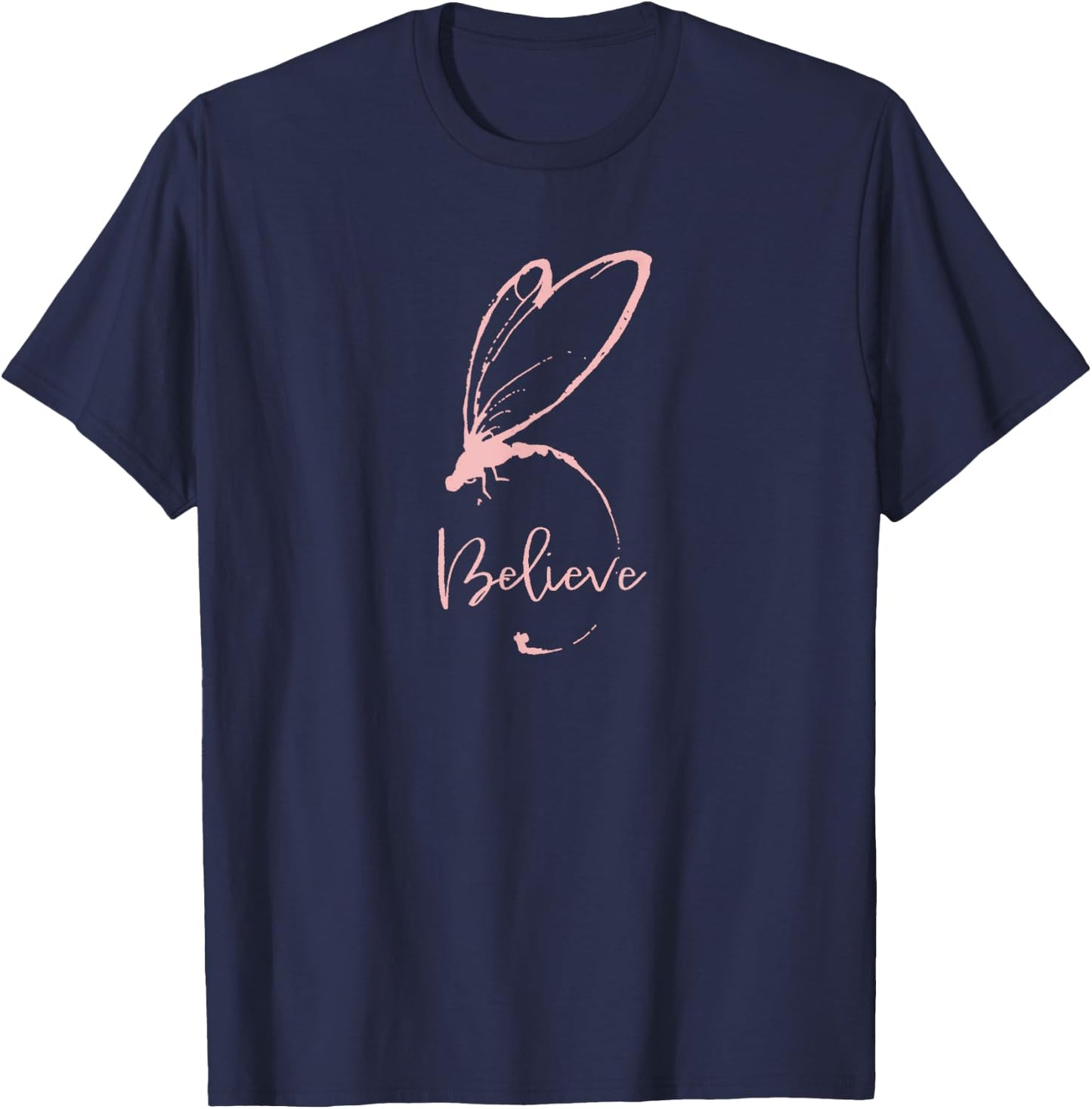 BELIEVE_pink, Cancer Awareness, Gryffin Graphix T-Shirt - T-Shirt | Navy