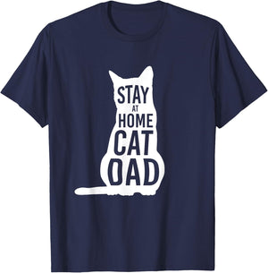 Stay at Home Cat Dad Shirt for Cat Dads T-Shirt - T-Shirt | Navy