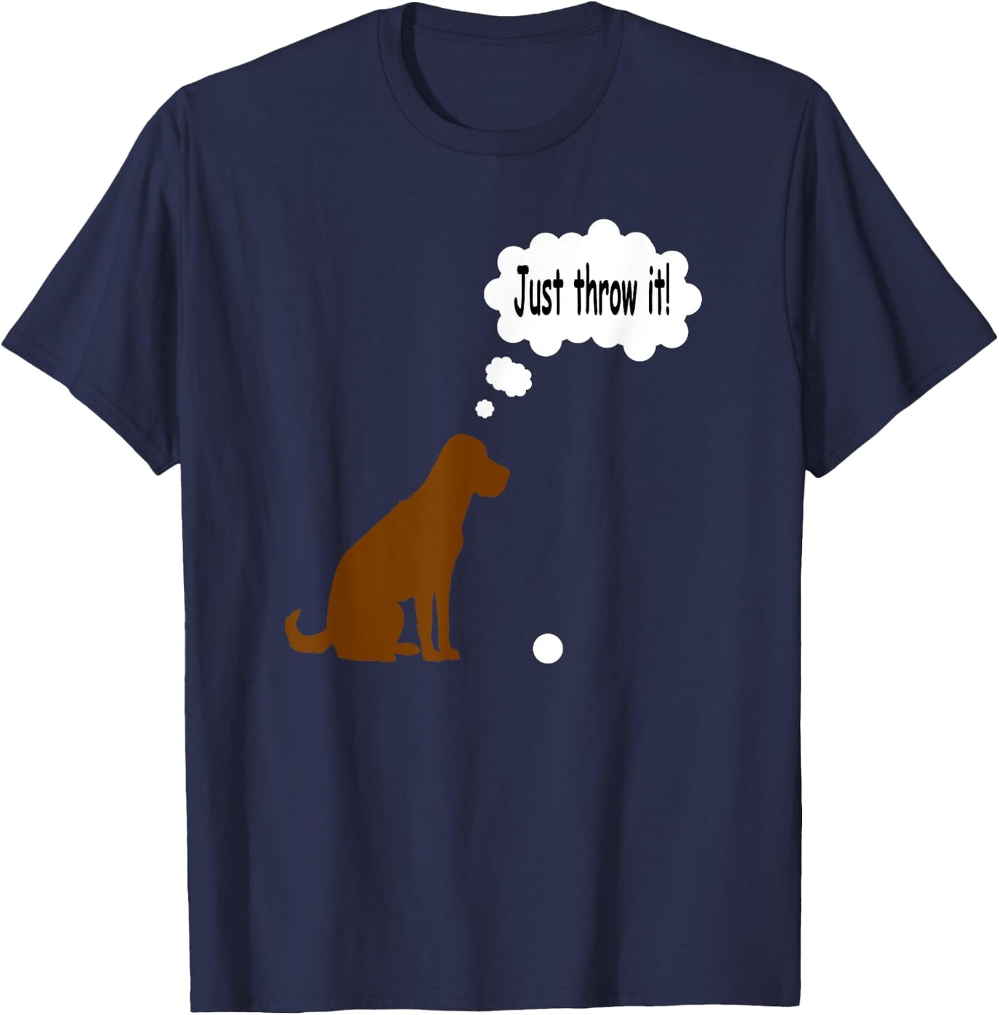 Chocolate Labrador Retriever Funny Lab Dog T-Shirt - T-Shirt | Navy
