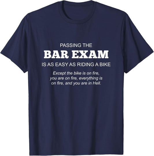 Funny Law School Future Lawyer Juris Doctor Pass Bar Exam T-Shirt - T-Shirt | Navy