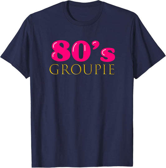 Cute 80s Groupie Costume Party Outfit Women T-Shirt - T-Shirt | Navy