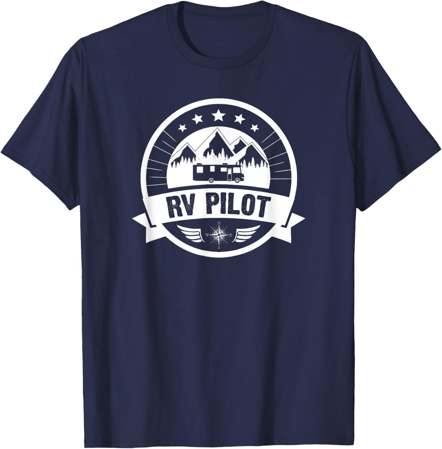 RV Pilot Funny Motorhome RV Travel T-Shirt - T-Shirt | Navy