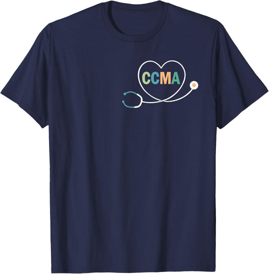 Certified Clinical Medical Assistant CCMA T-Shirt - T-Shirt | Navy