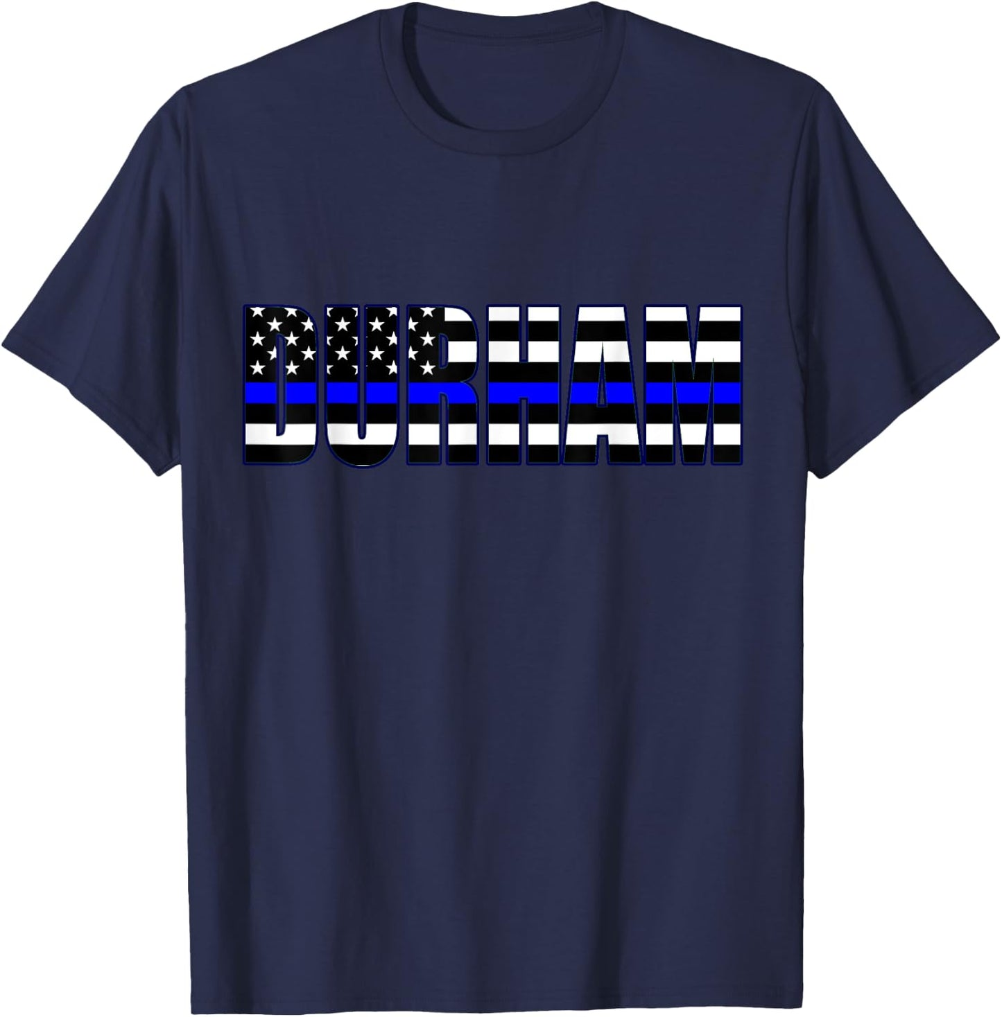 Protect and Serve in Durham Police Flag PD T-Shirt - T-Shirt | Navy