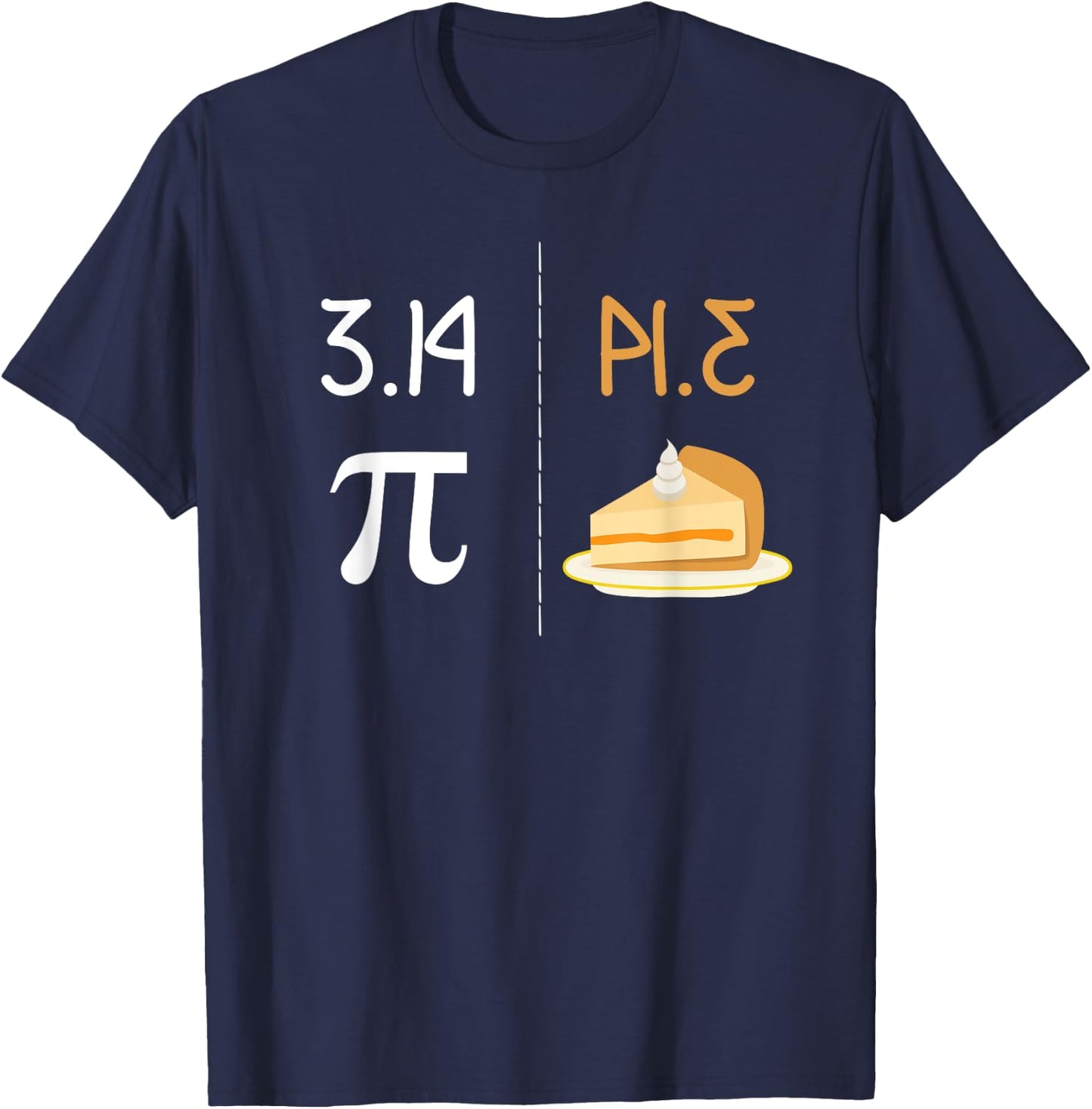 Funny Thanksgiving Pie 314 Apple Pumpkin Pi Math Twist T-Shirt - T-Shirt | Navy