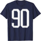 Official Team League #90 Jersey Number 90 Sports Jersey T-Shirt - T-Shirt | Navy