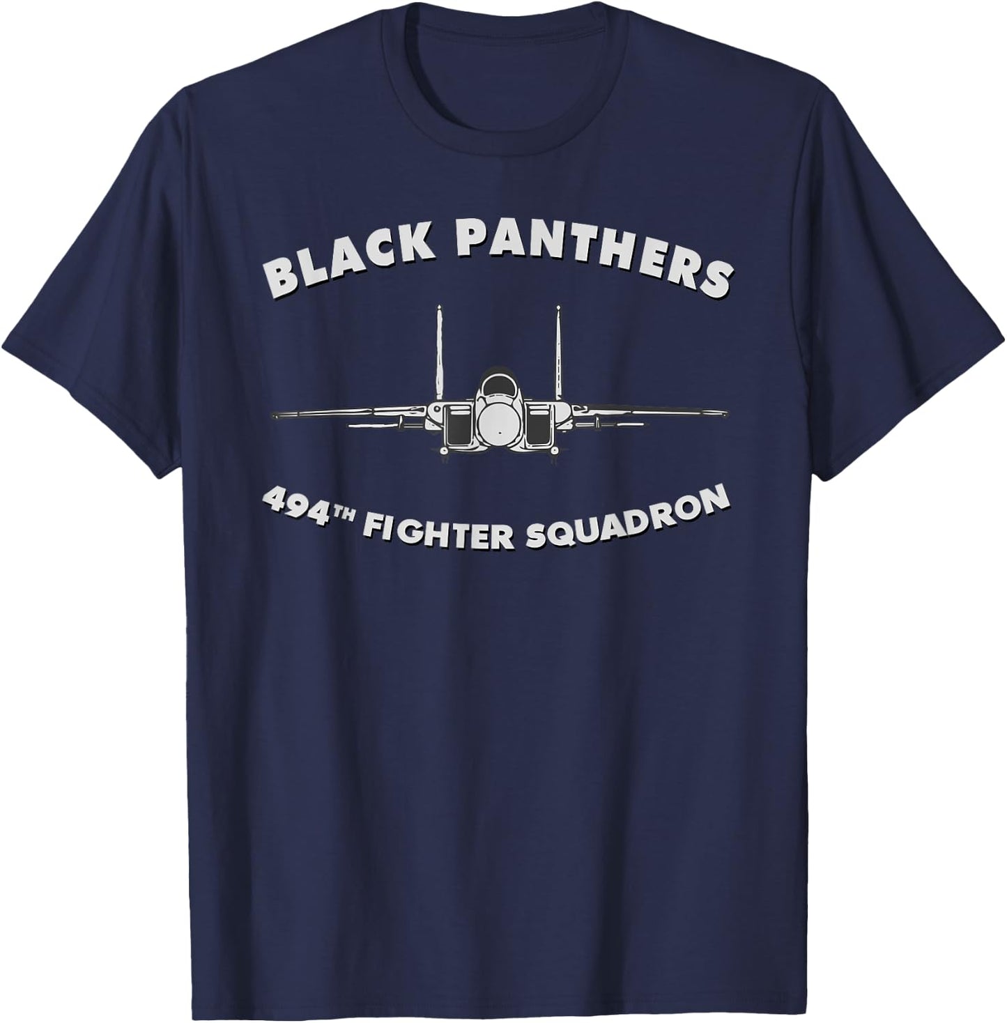 494th Fighter Squadron F-15 Strike Eagle T-Shirt - T-Shirt | Navy