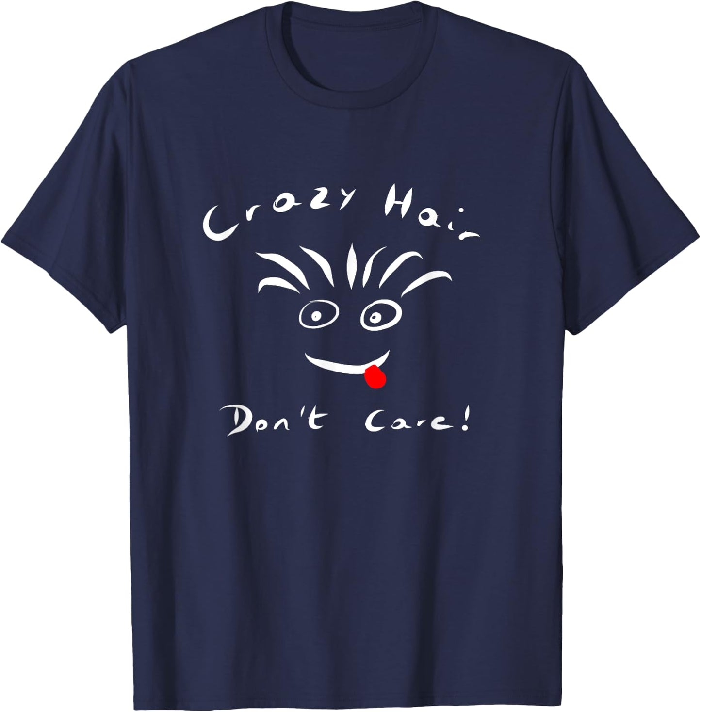 HW Hair Don't Care Kids Black Cartoon T-Shirt - T-Shirt | Navy