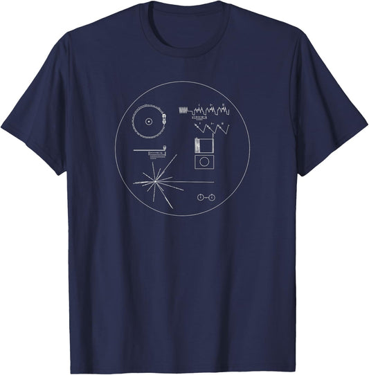 Voyager Golden Record NASA T Shirt T-Shirt - T-Shirt | Navy