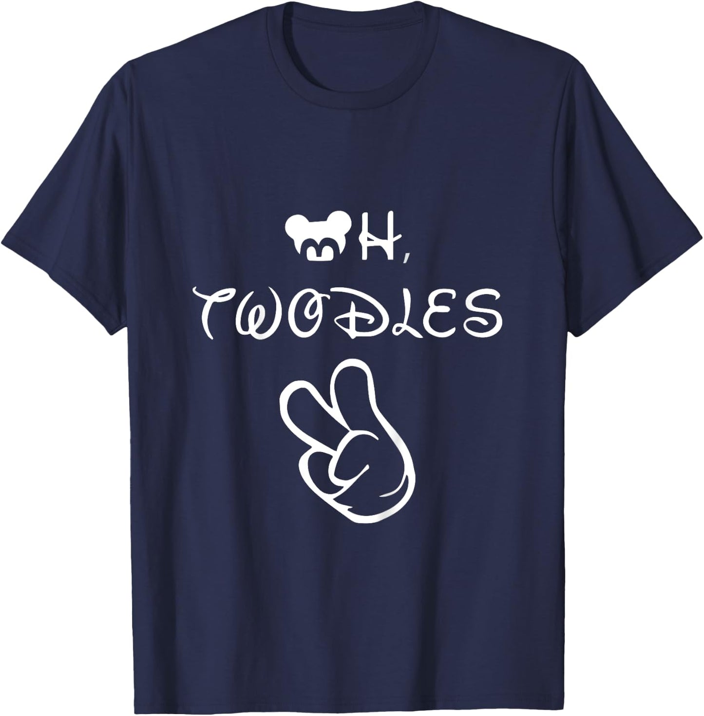 Oh Twodles - Happy 2nd Birthday for Kids! T-Shirt - T-Shirt | Navy
