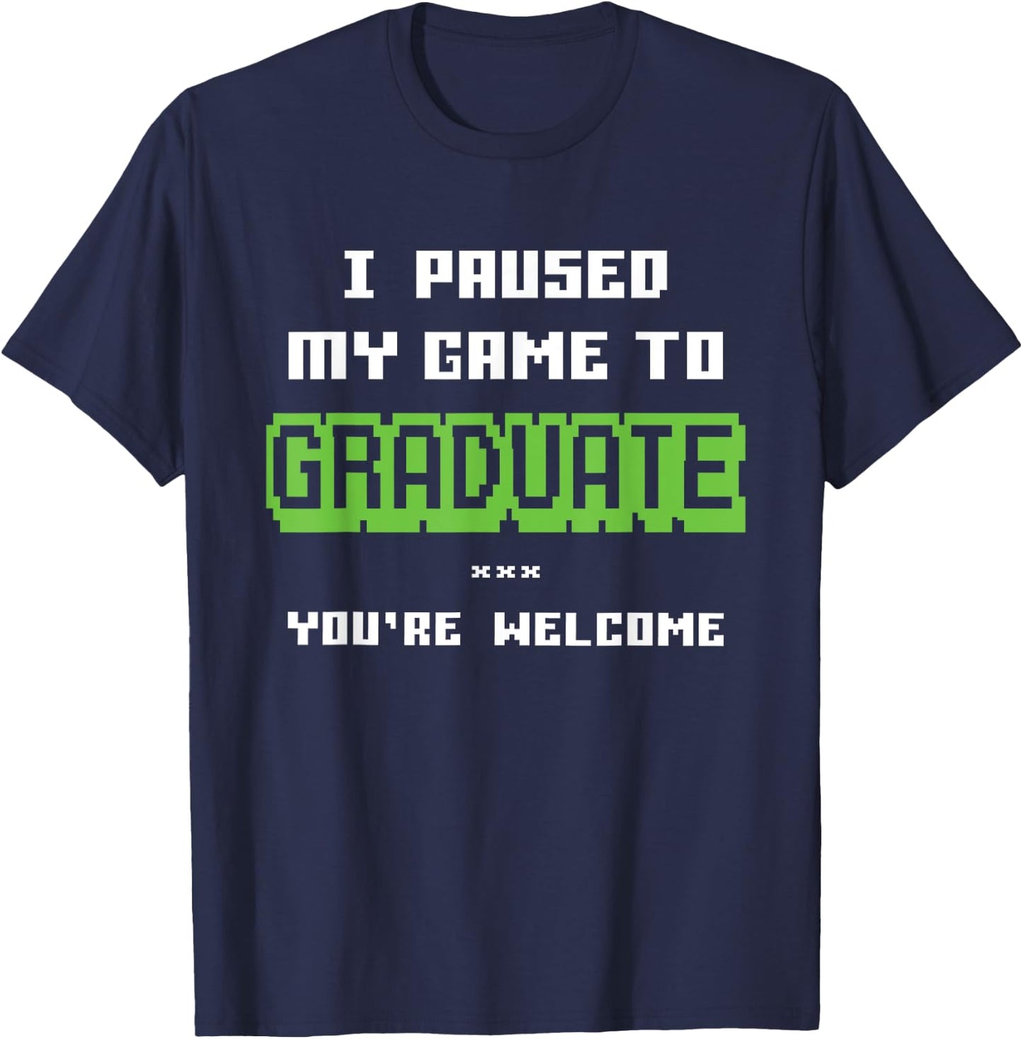 Funny 2025 Gamer Graduate Graduation T-Shirt - T-Shirt | Navy