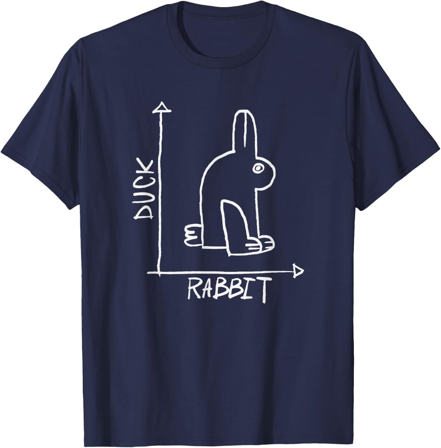 Funny Science Nerd Duck or Rabbit Physics Math Geek T-Shirt - T-Shirt | Navy